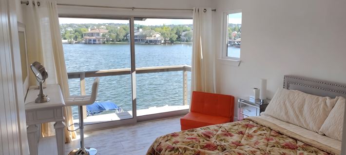 Lake LBJ as the backyard with Boat dock Hotels in Llano County