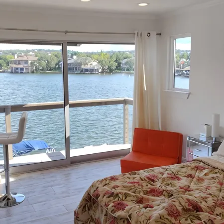 Lake LBJ as the backyard with Boat dock