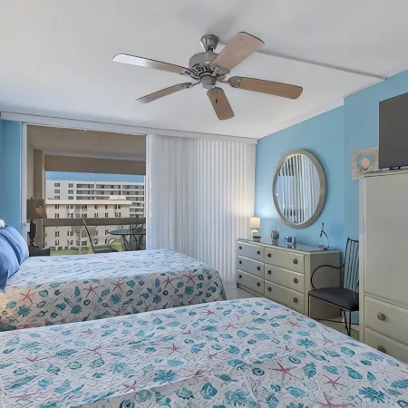 Palm Bay 5th Floor on the Beach Sunsets from the Open Lanai, Two Queen Beds.