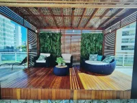 Riviera de São Lourenço frente ao mar, 1 suite, 2 dorm, 2 piscinas aquecidas.