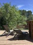 Cocooning cottage with Balnéo 2 places, private pool and wooden terrace