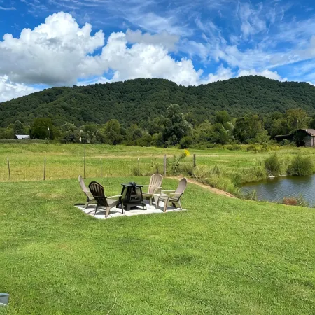 Waterfront cabin with mountain views; 26 minutes to downtown Asheville.