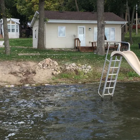 Lake Miltona, MN Weekly Rental Cabin is located right on the beach.