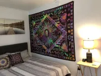 Modern-Bohemian quarters - King Bed-Washer/Dryer