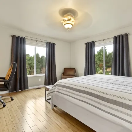 Immaculate modern home with stunning views nestled into a beautiful valley.