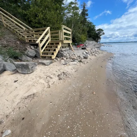 Stunning 100 Feet of Private Beach on Grand Traverse Bay with Hot Tub