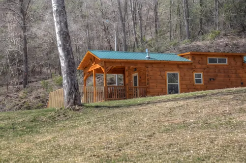Peaceful & Romantic Log Cabin w/Hot Tub+Fireplace+Wi-Fi - Alphydda