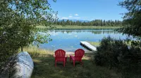 Cozy cabin on a lake just outside of Whitefish