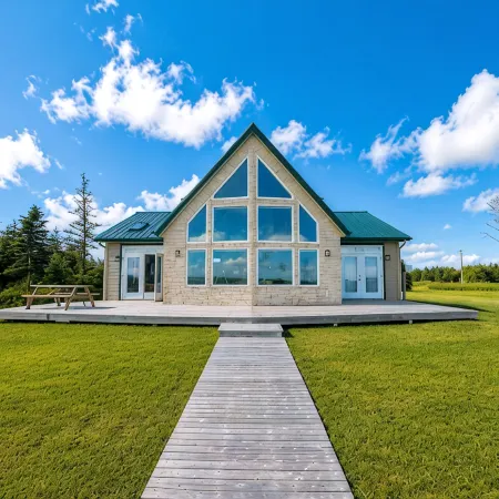 Oceanfront A-Frame Cottage | Stunning Bridge Views | Dog Friendly | Sleeps 8