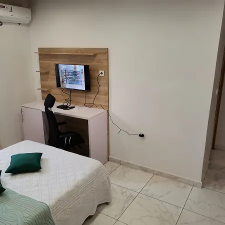 Modern two-rooms spacious apartment with pool, terrace,amazing sea and town view