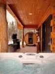 Cozy Log Cabin w/ Private Lake & State Park Access! Jacuzzi, Sauna, Kayaks!
