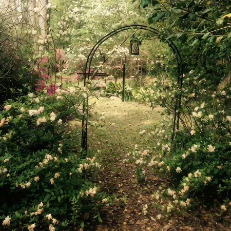 Carriage House Villa and gardens in downtown historic Lexington SC