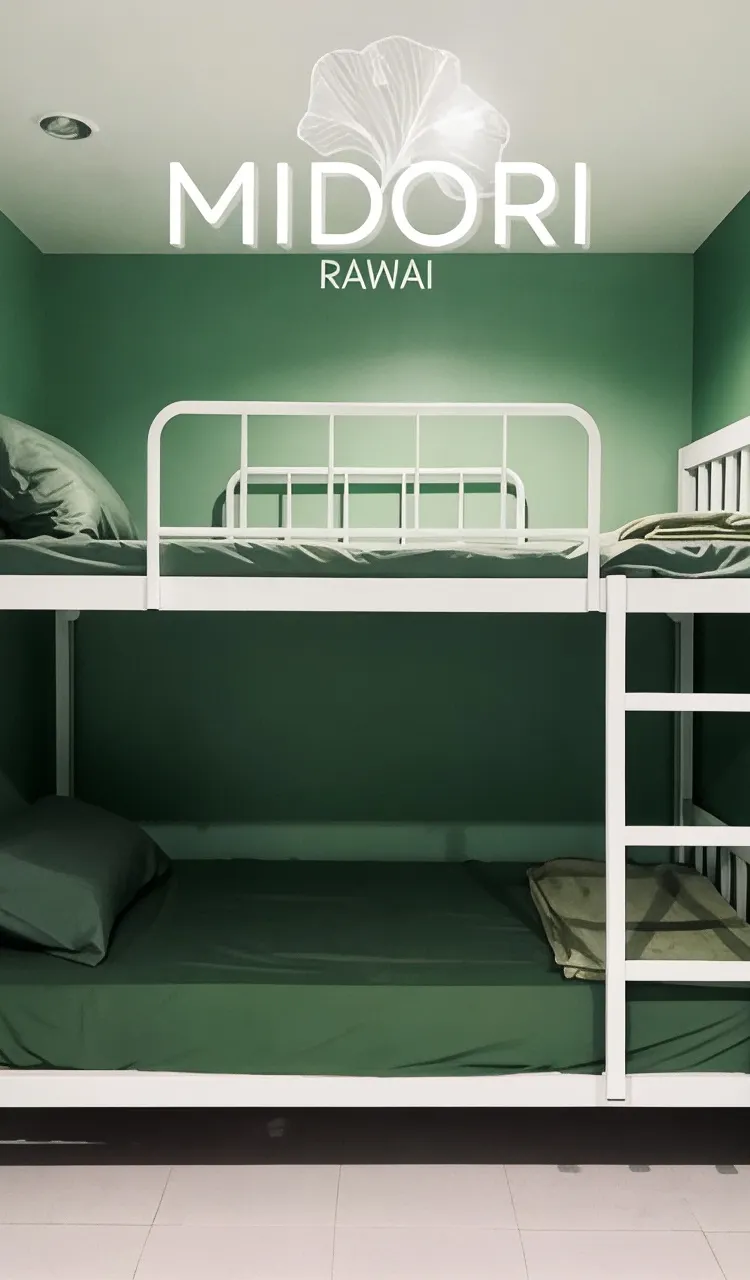 ห้องพักรวมชายหญิงแบบ 4 เตียง