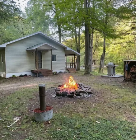 Riverside cabin, fly-fish for trout or just relax!