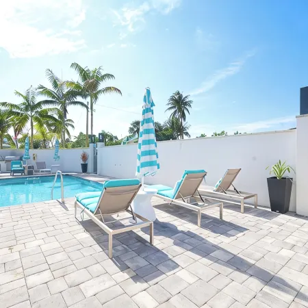 Stylish 2BR, 2BA Apartment with Balcony & Pool - Just Steps from the Beach