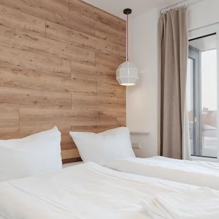 Modern apartment near the beach with beach chair