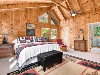 Summer Special ! Log Cabin with Mountain View, Hot Tub, Pool Table, Sleeps 10