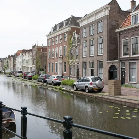 Canal house top floor in historic center Gouda