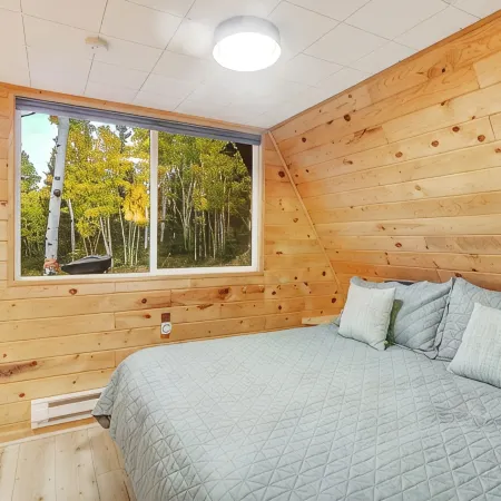 New!  Cozy 2-bedroom A-Frame with Hot Tub, Fire Pit, WiFi, AC and VIEWS!