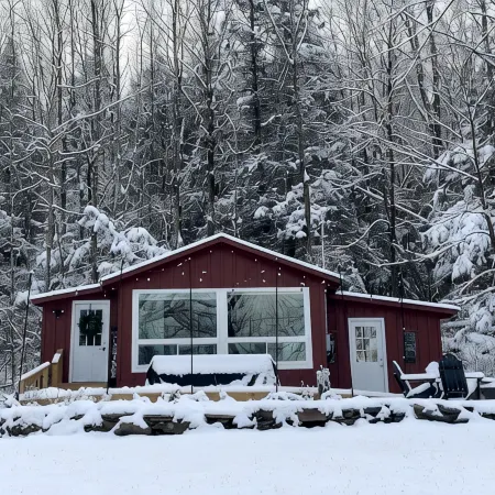 Luxury Tiny Home Ski Cabin with Barrel Sauna Room!
