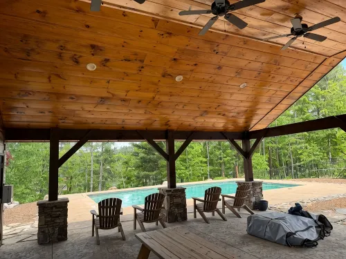 New four bedroom house with private dock on Lake James.