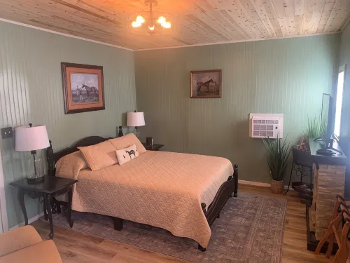 Blue Moon tiny cabin close to everything with Mountain View No Cleaning Fees