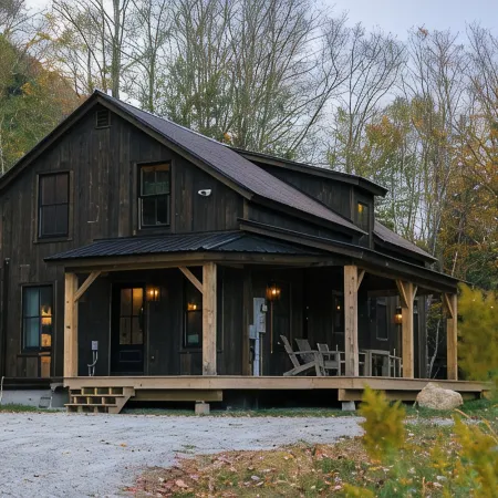 NEW Cozy 4-bedroom cabin with AC, WiFi, Hot Tub and Fire Place!