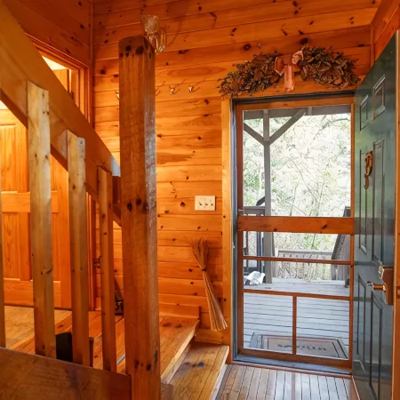 Cliffhanging Cabin over French Broad River between Hot Springs, NC and Gatlinburg Tn