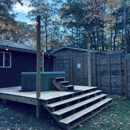 Private 2 Bedroom Pet Friendly Cabin Escape w/ Hot Tub in Greenbush, Michigan