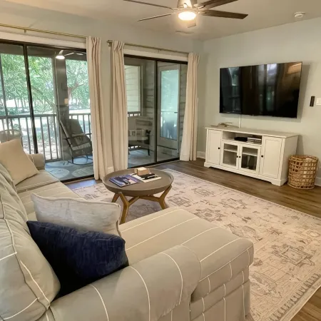 Spacious condo on Jack Nicklaus Signature Golf Course overlooking 10th Tee Box.
