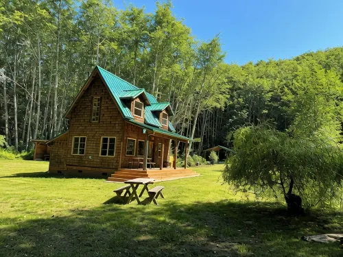 Lower Twin Cabin - 34 beautiful private acres of forest, meadows and riverfront.