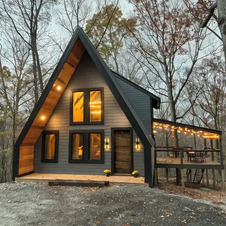 Cozy 2-bedroom secluded A-Frame cabin in charming Murray