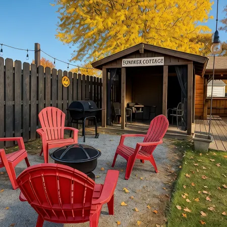 Quiet Getaway with pool and full of amenity backyard!
