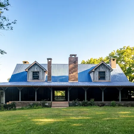 Tranquil retreat on 16 acres sleeps 10 guests.