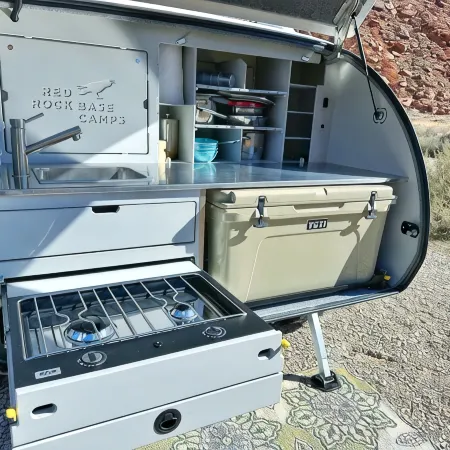 Red Rock Base Camps Teardrop Trailer #3. Take your hotel room outside!
