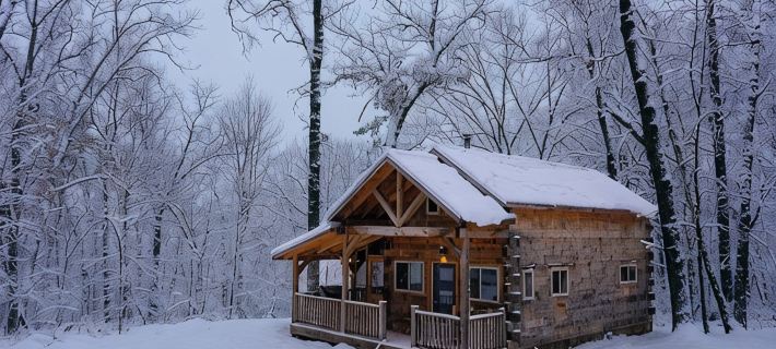 Towhee cabin at Driftless Creek Hotels in Vernon County