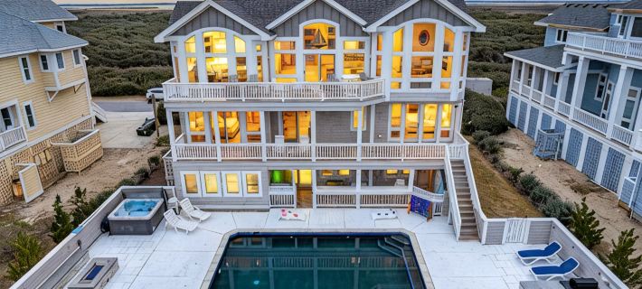 Oceanfront, Game Room, Decks, Heated Pool, Hot Tub, Ocean Views, Fully Loaded Hotel di Corolla