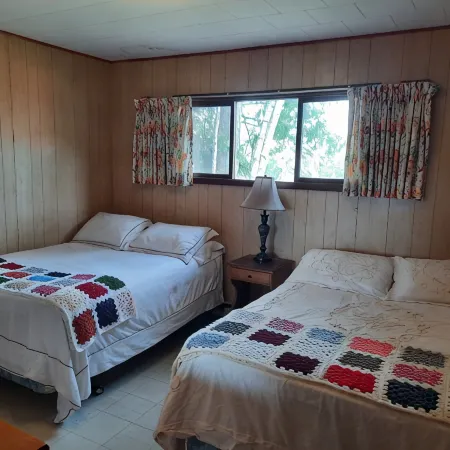 3 bedroom cabin on Crow Lake at Bull Moose Lodge. Pet friendly