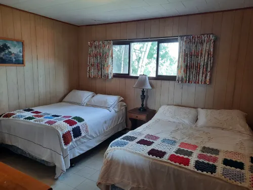 3 bedroom cabin on Crow Lake at Bull Moose Lodge. Pet friendly