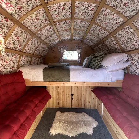 Romani Retreat Bow Top Gypsy Caravan Alnmouth Beach