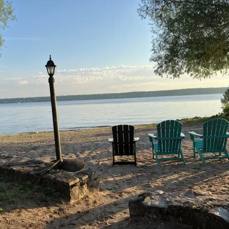 At The Bay. located on the beach.