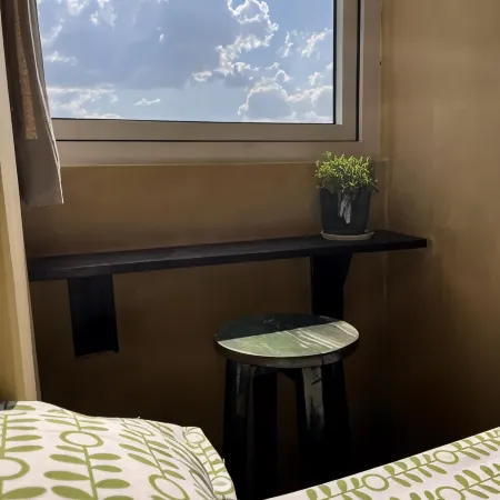 Warm Pink Rooftop apartment with Boudha View
