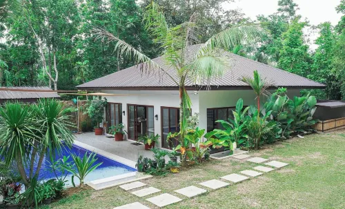 Modern Tropical 2BR Villa Pool Retreat in Amadeo Hotels in Amadeo