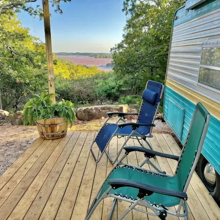 Vintage Camping at Keystone Lake: Boat Rental, Hiking, Campfire, Serene Outdoors