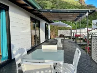 Bungalow with magnificent lagoon and mountain views, in a natural setting