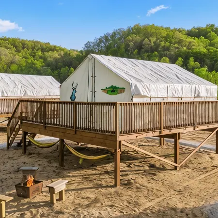 Furnished Glamping Tent/King Bed/Access to the Red River - Dancing Deer - #6