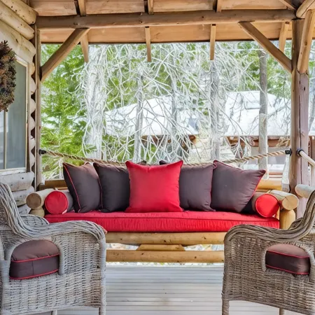 Chic, updated log cabin nestled in the pine trees of Sprucewold!