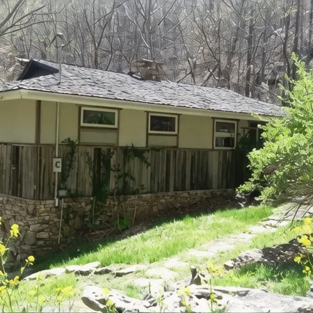 PRIVATE 150FT WATERFALL RIGHT OFF DECK! Rustic, Asian inspired.