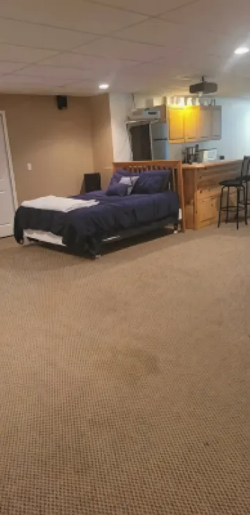 Basement Bedroom Suite in the country with Hot Tub