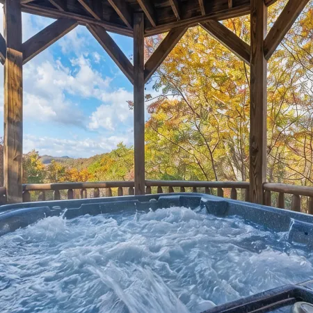 Mountaintop Getaway with Gazeebo Deck Hot Tub & Fireplace! Long range views!